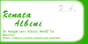 renata albini business card